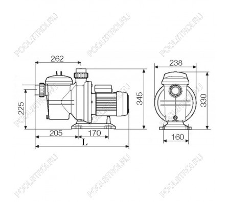 Насос FCP-550S с префильтром 13.9м³/час(10м). 1ф/220В. 0.95/0.55 кВт